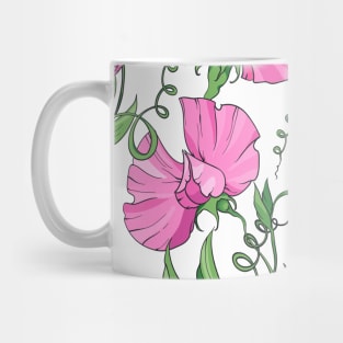 pink sweet pea Mug